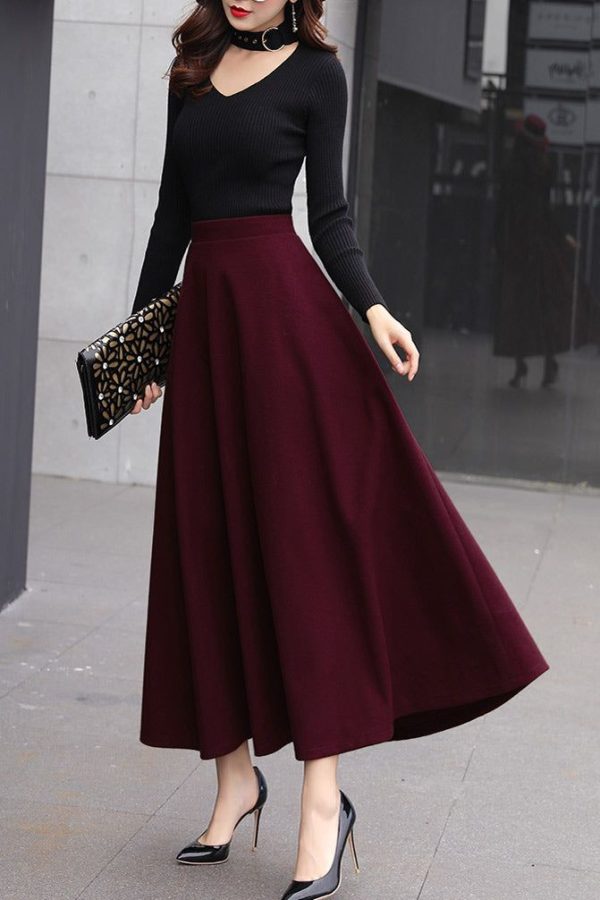 Classical flared skirt for women j001#