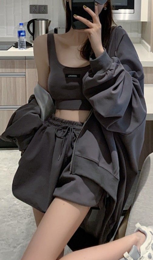 Gray Set Top/ Shorts