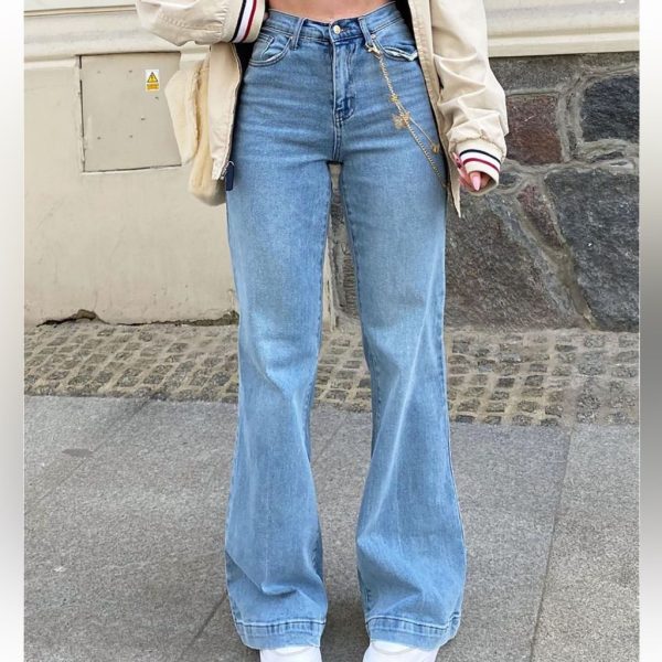 Fashion Nova Jeans | Fashion Nova Wide Leg Jeans - Medium Blue Wash | Color: Blue | Size: 30