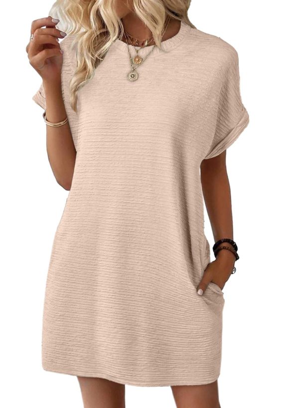 EVALESS Womens Summer Dresses Fashion 2025 Short Sleeve Spring Mini Dress Casual Beach Vacation Clothes Dresses