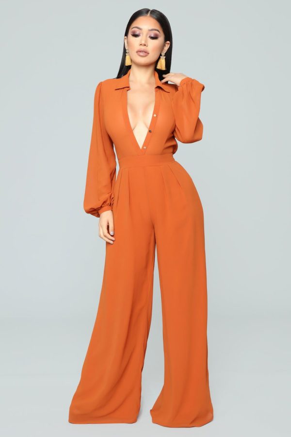 Like Me Better Jumpsuit - Cognac | Fashion Nova