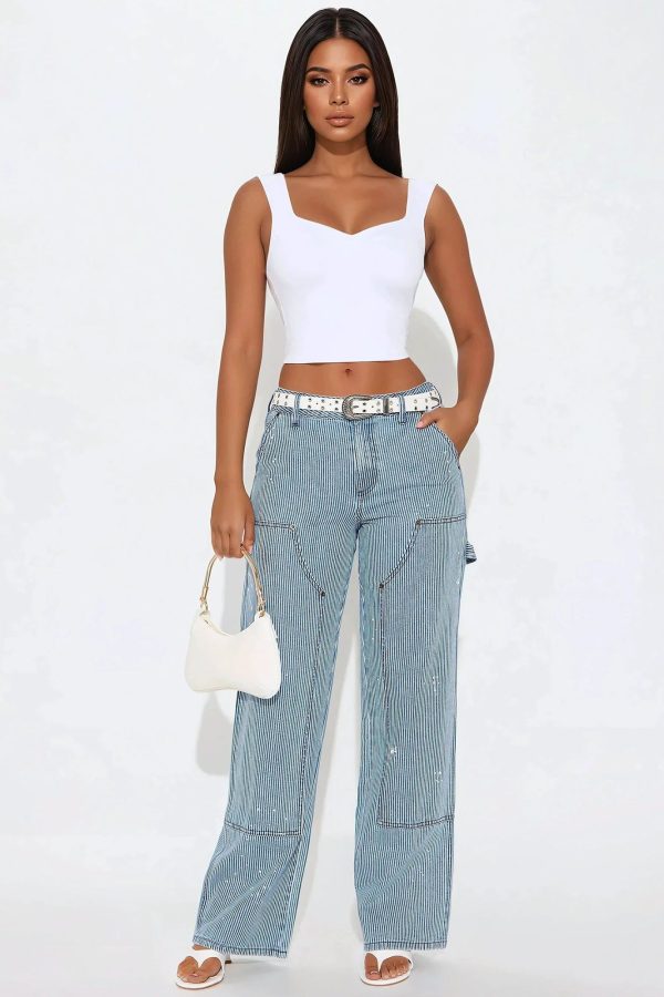 Women's Itzel Non Stretch Carpenter Straight Leg Jeans in Dark Wash Size 11