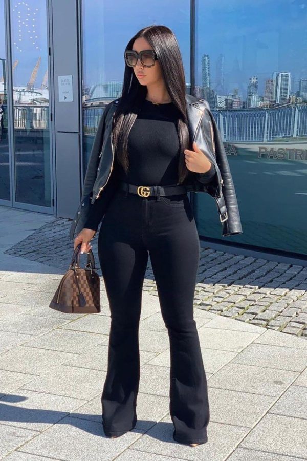 Valentina High Rise Flare Jeans - Black | Fashion Nova
