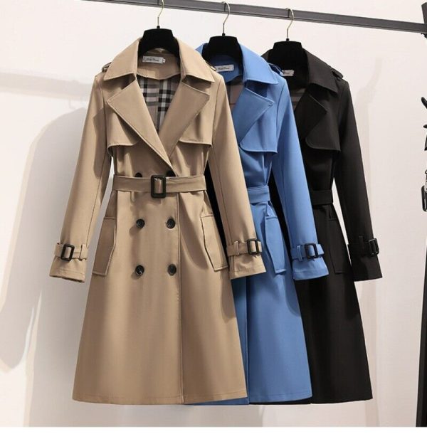 Women Coats And Jackets Autumn Mid Length Trench Coat Korean Fashion Women Coat