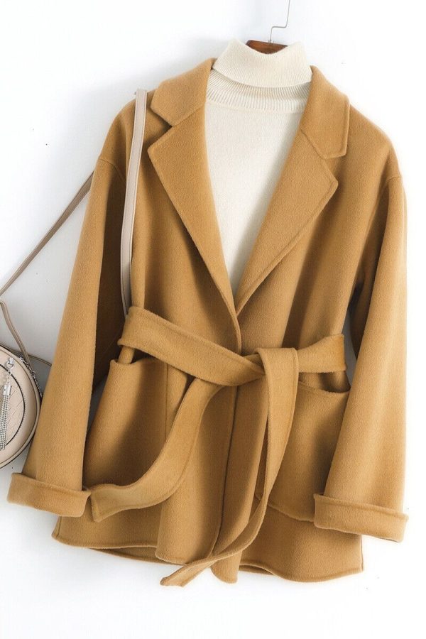 Winter Double-sided Cashmere Coat High-end Women's Short Slim Woolen Coat