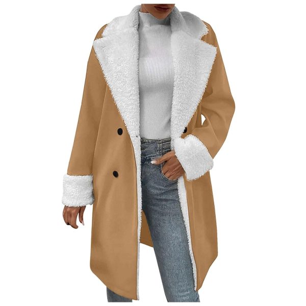 Streetwear Suede Leather Jackets Women's Autumn Winter Retro Plush Leather Windbreaker Button Lapel