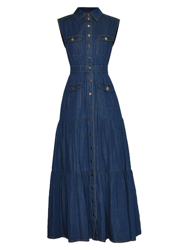 Macy Polo Dress - Blue / XL
