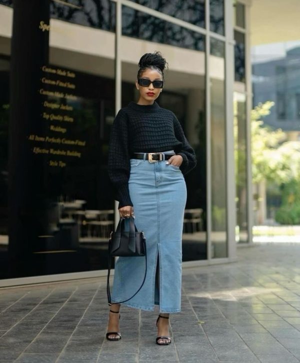15+ simple denim skirt outfit ideas you will want to wear this Fall  — ASHLINA KAPOSTA