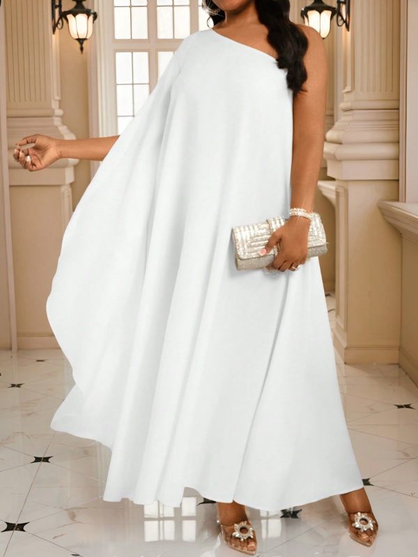 Spring And Summer Elegant Commuting Office Casual Boho Casual Outing Red Woven Strapless  Ball Gown One Sleeve Backless Tunic Dress Long Sleeveless Plus Size Dresses White Summer Dress Women Clothing Summer Vacation Outfits Woman White Dresses Classy Elegant Vacation Vacation Outfits Women Summer Dresses For Women Summer Outfits For Women