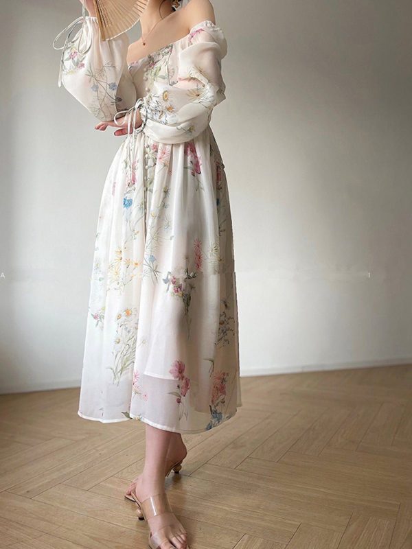 Teresa Midi Dress - White / XS