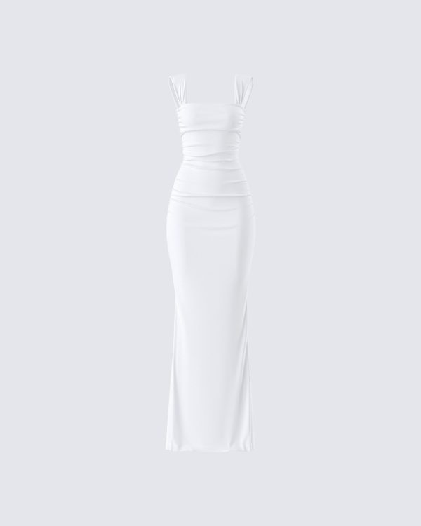 Alexandra White Jersey Maxi Dress