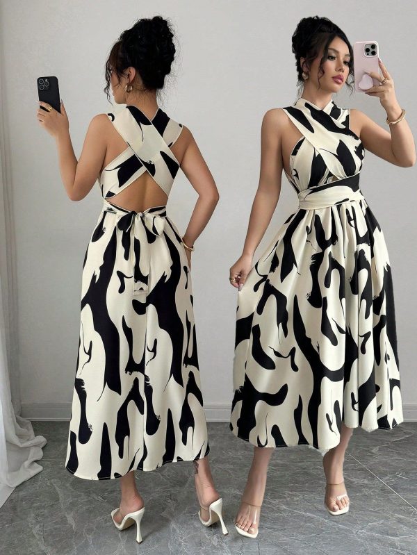 1pc Sleeveless Long Dress For Women, Fashionable For Summer