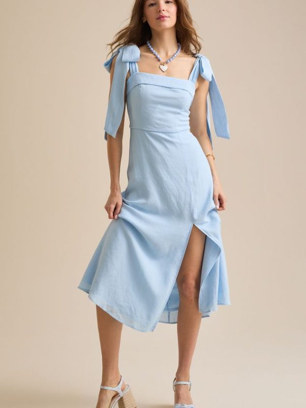 Wrenlee Bow Tie Midi Dress