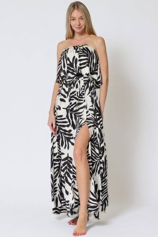 Vista Maxi Dress - Ivory/Black / LARGE