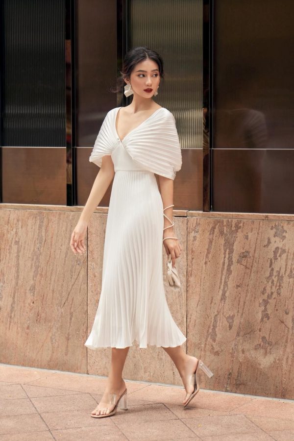 J'adore Pleated Silk Dress