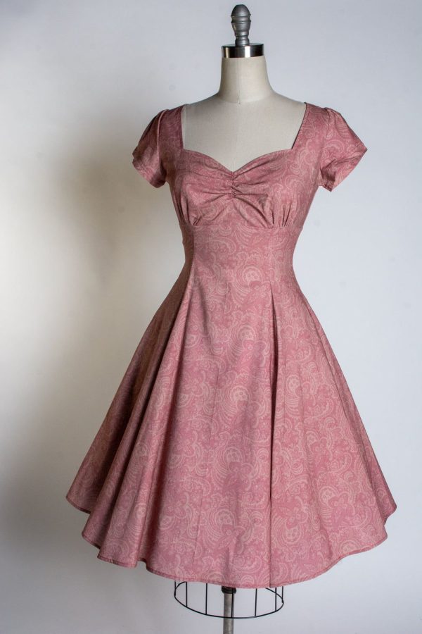 Bianca Dress - Tonal Paisley, Blush - S