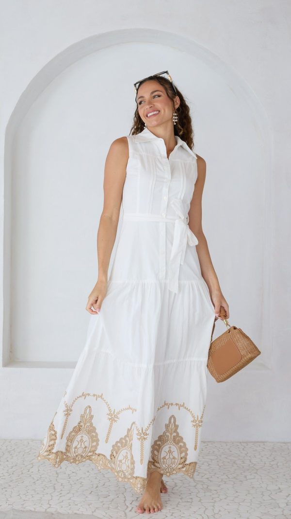 Marina Maxi Dress - White / S