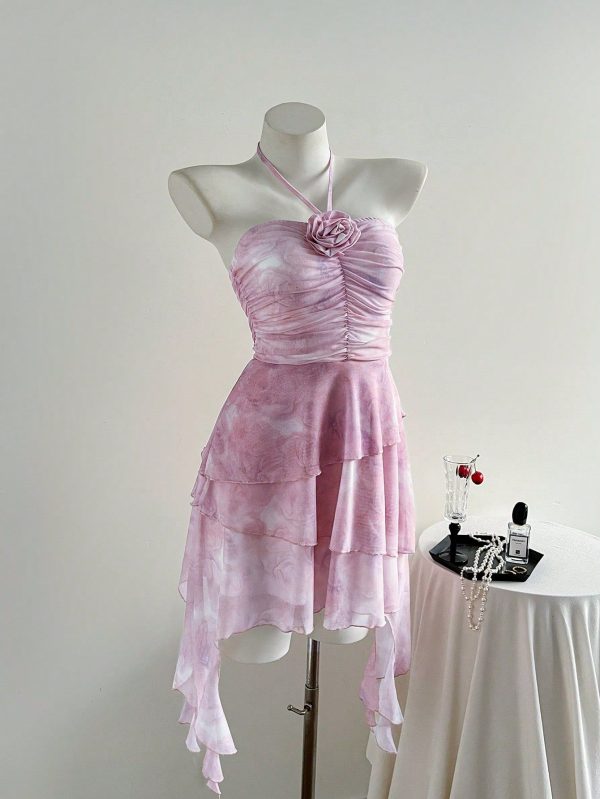 Asymmetrical Hem Casual Women Dress