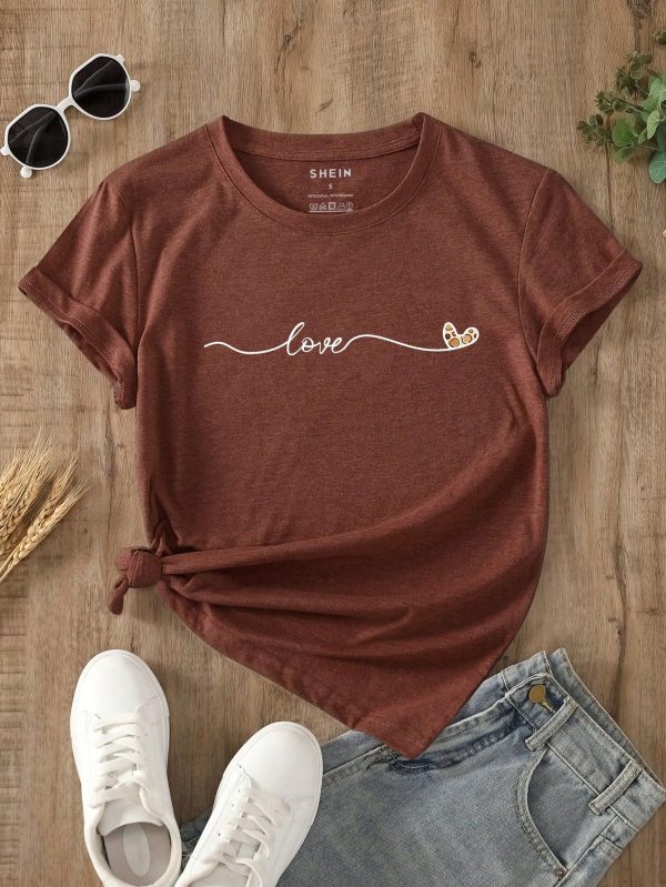 Heart And Letter Graphic Tee