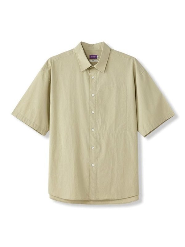 High Density Cotton 100 Bio Washed Shirt_Green