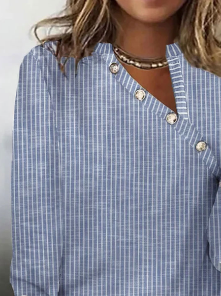 Women Striped Long Sleeve T-shirt