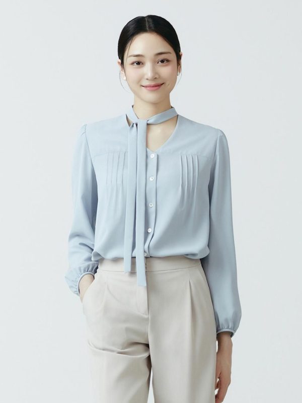 itMICHAA Tie Blouse ITO5WBL150 (2 COLOR)