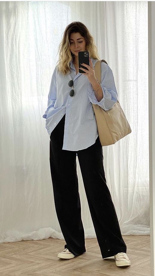 What To Wear With A Blue Striped Shirt