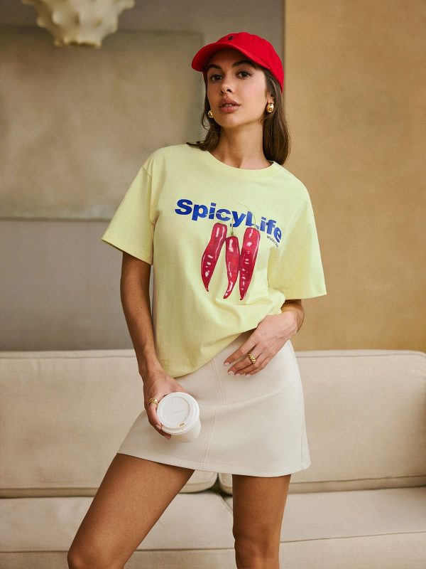 Cotton print t-shirt