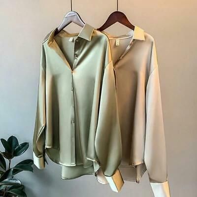 Women Silk Shirt Vintage Blouse Full 2021 Clothing Top Women Long sleeve | eBay