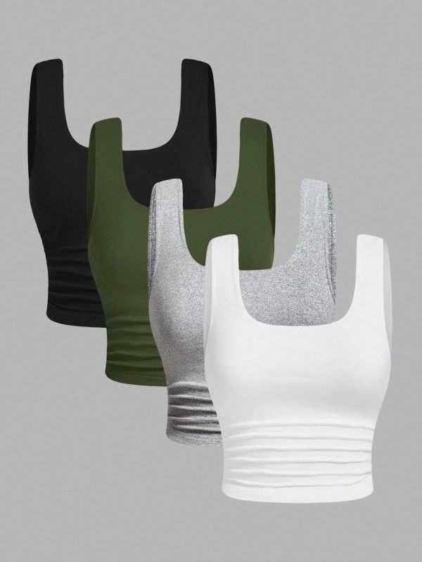 4-Color Women Knitted Sleeveless Casual Camisole