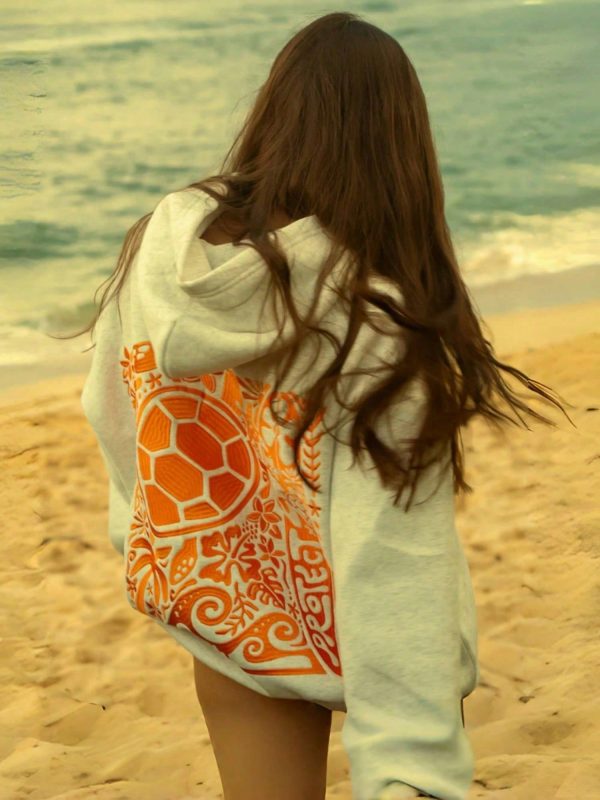 Women Y2k Pullover Hoodies Cute Turtle Embroidery Long Sleeve Oversized Hooded Sweatshirts Tops Teen Girls Aesthetic Clothes Streetwear