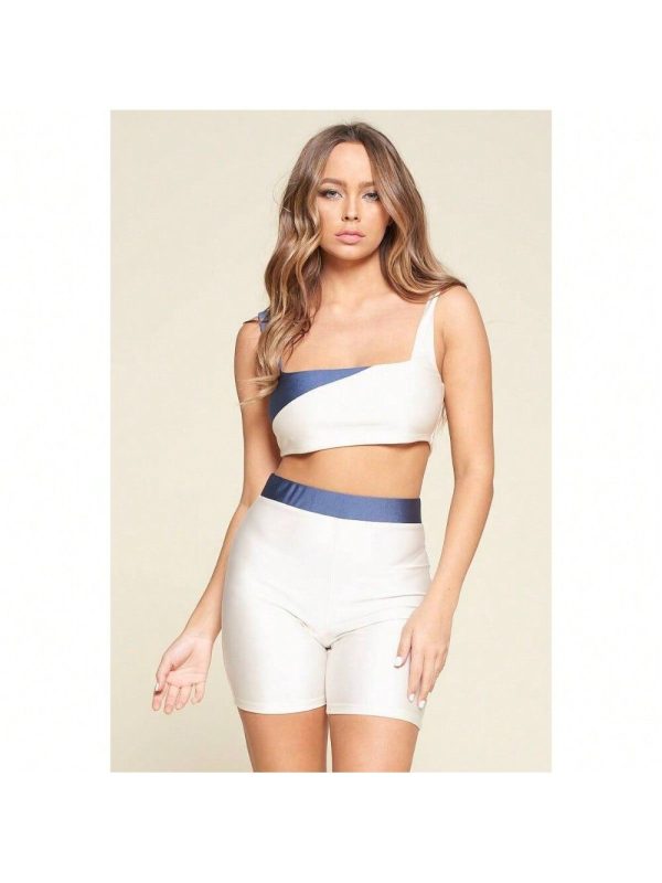 Soft Fabric Biker Shorts And Top Set – Ideal For Warm Weather