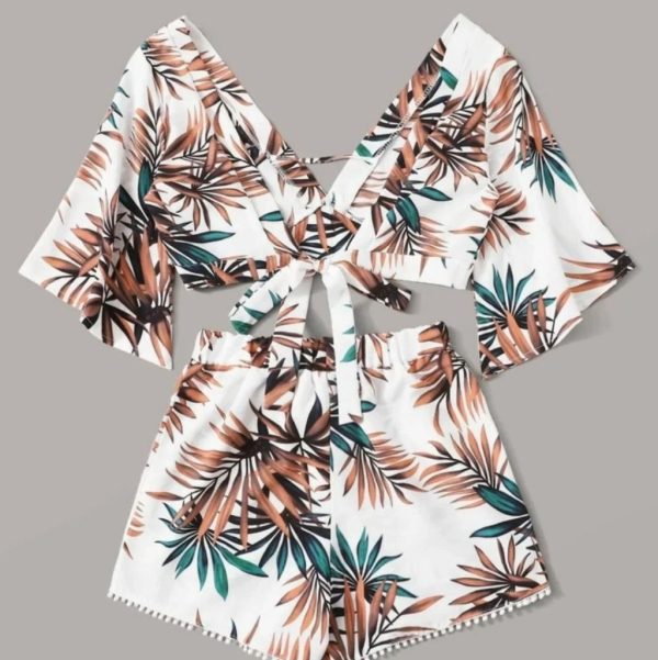 Shein Shorts | Two Piece Short Set | Color: White | Size: Xxl