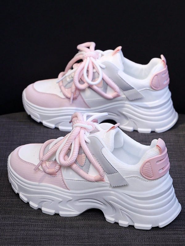1 Pair Women Casual Sports Lightweight Student Sneakers For Outdoor Activities