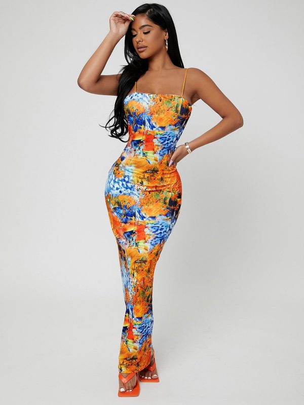 Sundress;Summer Graphic Print Tight And Sexy Holiday Suspender Dress,Summer Dresses For Women