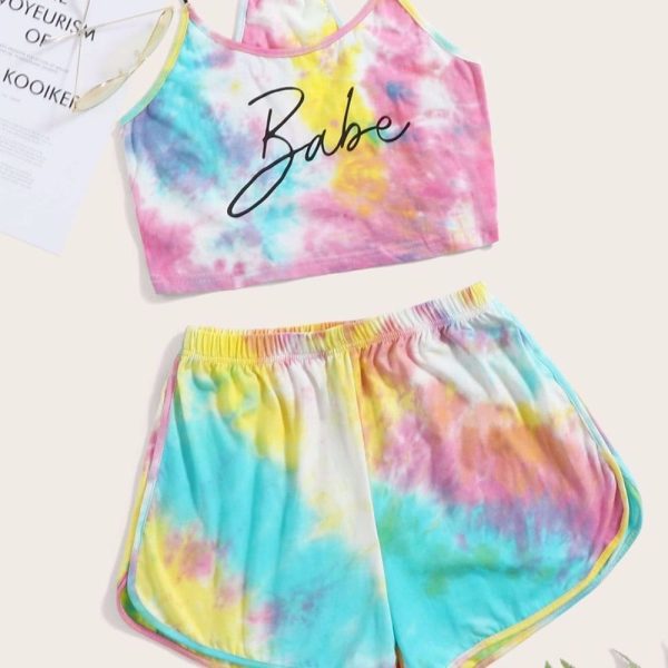 Shein Other | Shein Babe Crop Tank And Dolphin Shorts Set | Color: Tan | Size: S