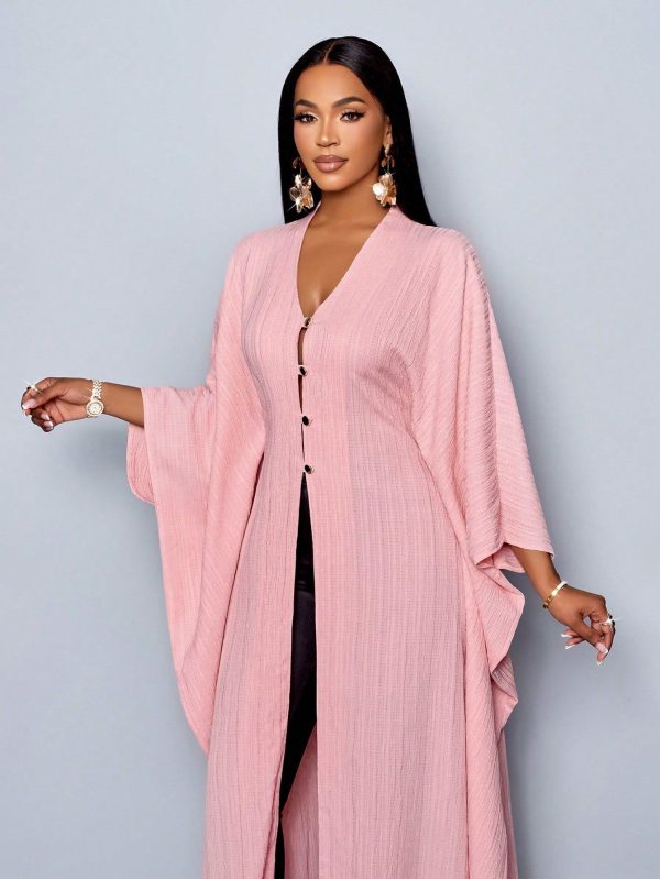 Women's Loose Solid Color Casual Long Shirt For Summer/Spring