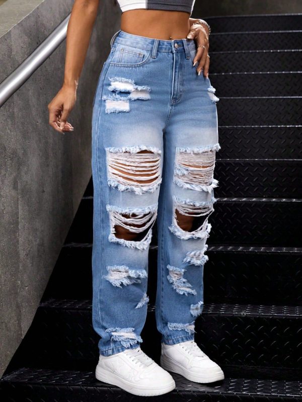 Ladies' Ripped Jeans