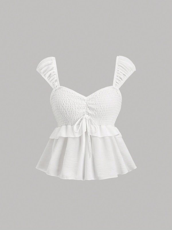Women's New A-Line Ruffle Hem Blouse