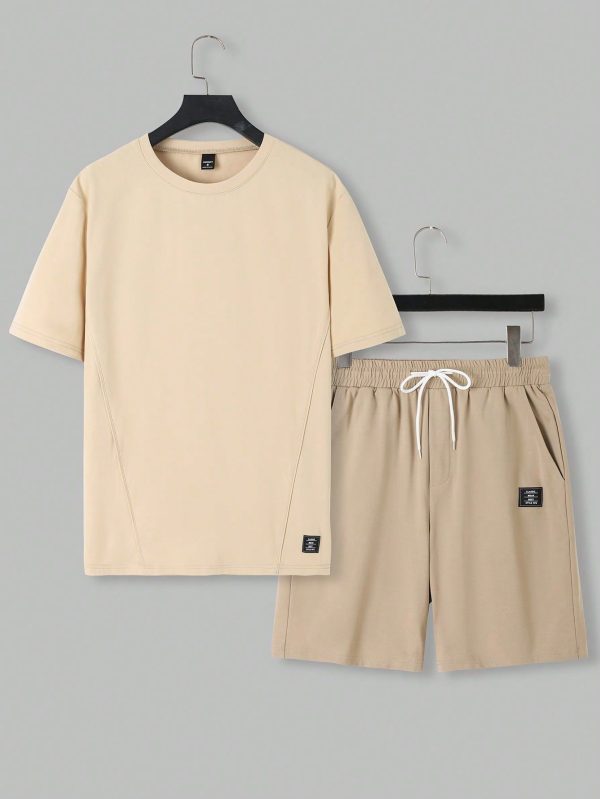Men's Summer Casual Round Neck Short Sleeve T-Shirt And Shorts Set Men 2 Pieces Short Sets