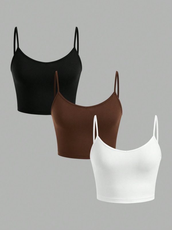 Multicolor Knit Camisole Tops For Women, Minimalist Fashion Casual Everyday Wear Bow Tie
