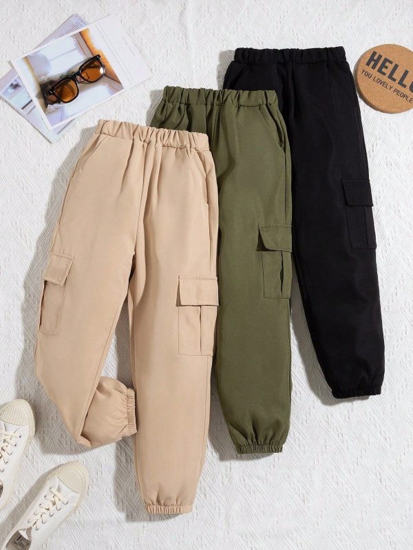 Tween Girls Flap Pocket Cargo Pants