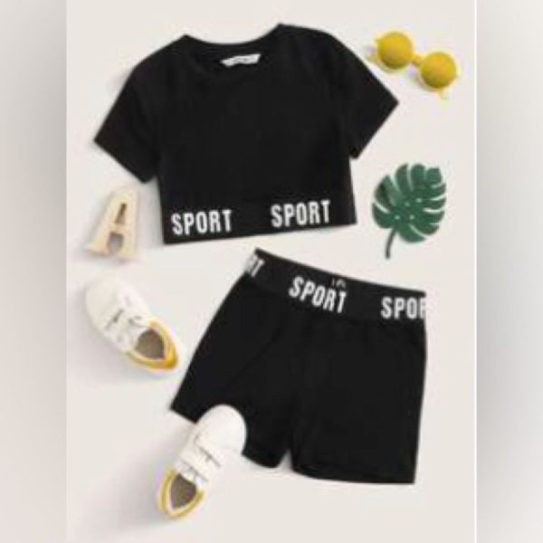 Shein Matching Sets | Nwot Shein Black And White Short Set. Size 10. | Color: Black/White | Size: 10g