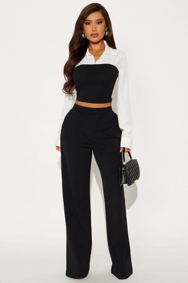 Women's Corporate Cutie Pant Set in Black Size 3X