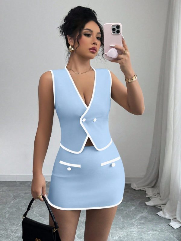 Women Two Pieces Outfits For Daily Wear Women Summer Clothing Work Summer Dresses