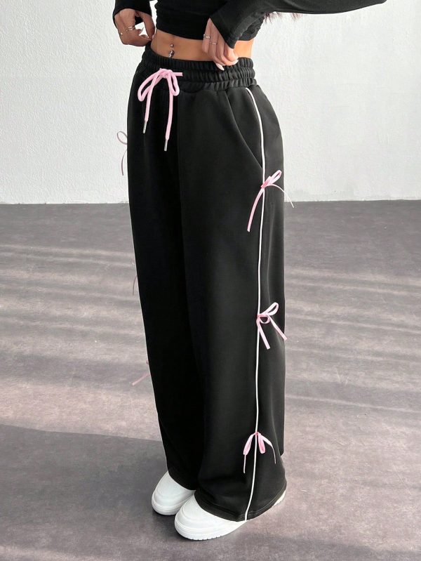 Women's Cargo Pants With Bow Decorations