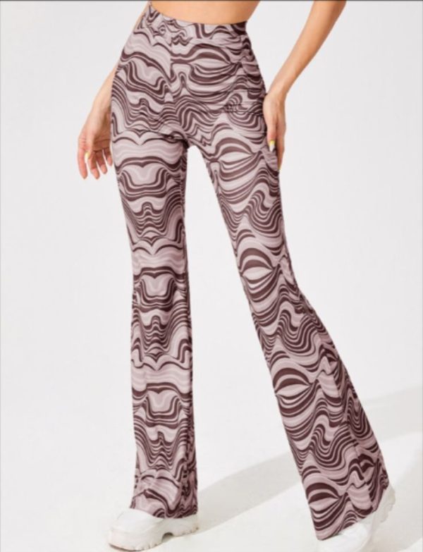 SHEIN Allover Print Flare Leg Pants