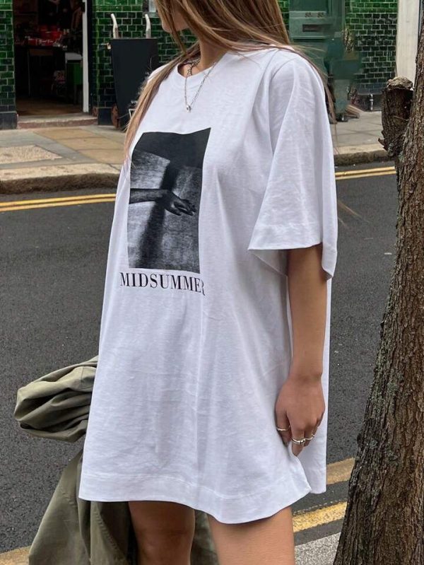 DAZY Hand & Letter Graphic Drop Shoulder Oversized Tee Oversized Tshirt