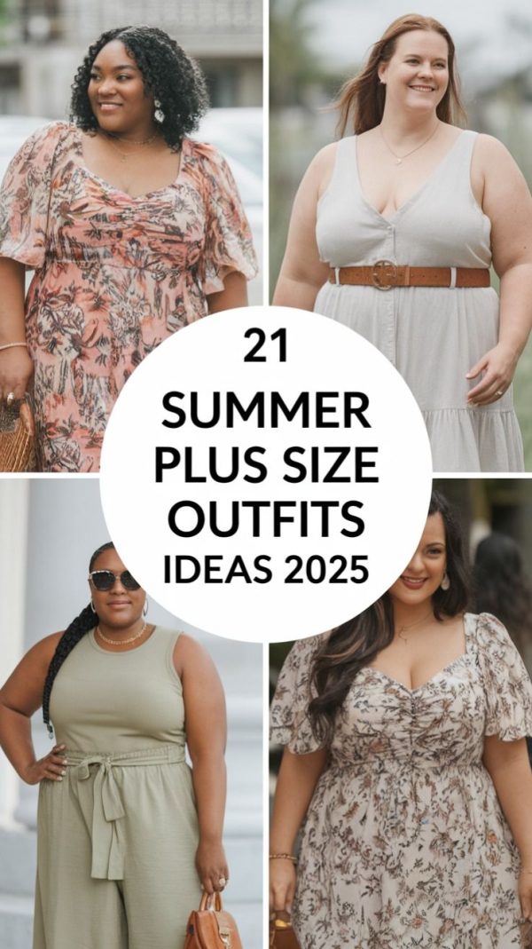 Summer Plus Size Outfits Ideas 2025 with Cute Casual Simple Inspo for Work and Vacation