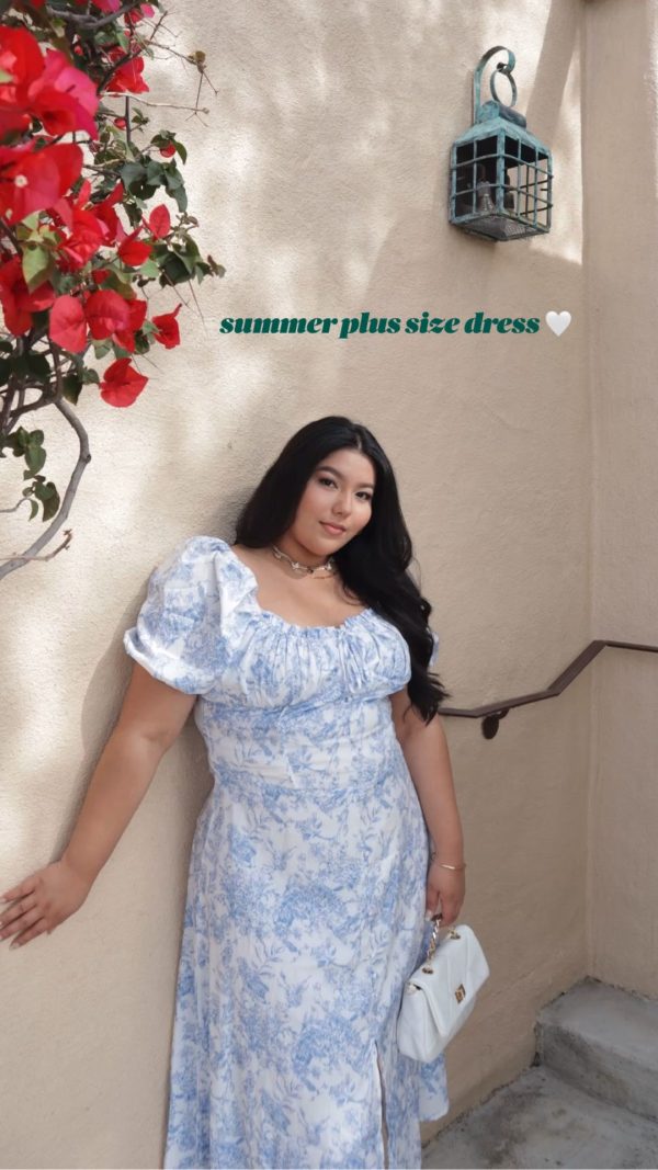 summer plus size dress 🤍